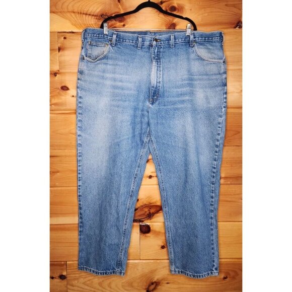 Carhartt Jeans Mens 50x30 Relaxed Fit Thick Denim Workwear - Picture 6 of 14